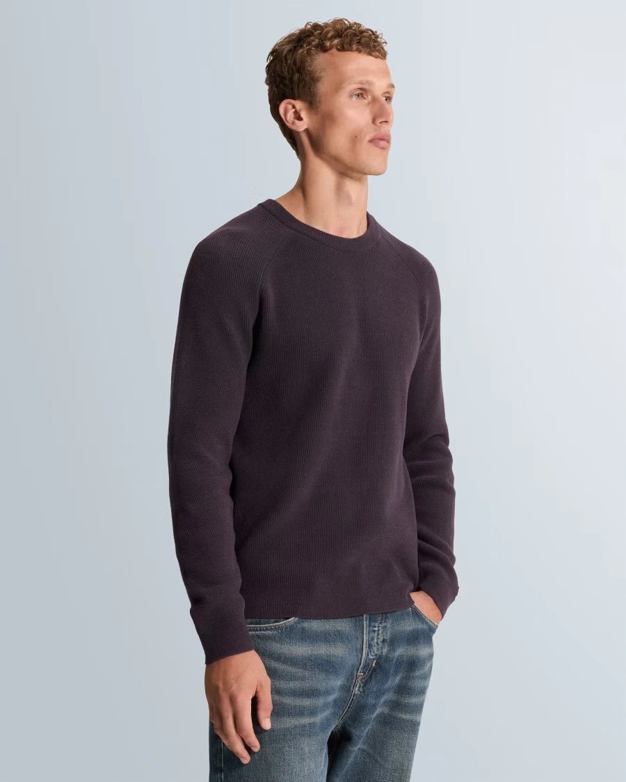 Trui Raglan Ribstructuur Paars - Castelijn mode