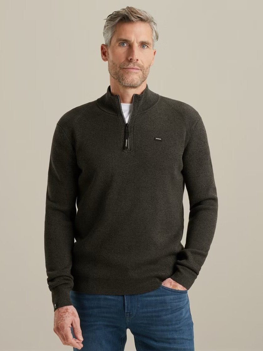 VKW2510332 - 9161 trui met halve rits - Castelijn mode