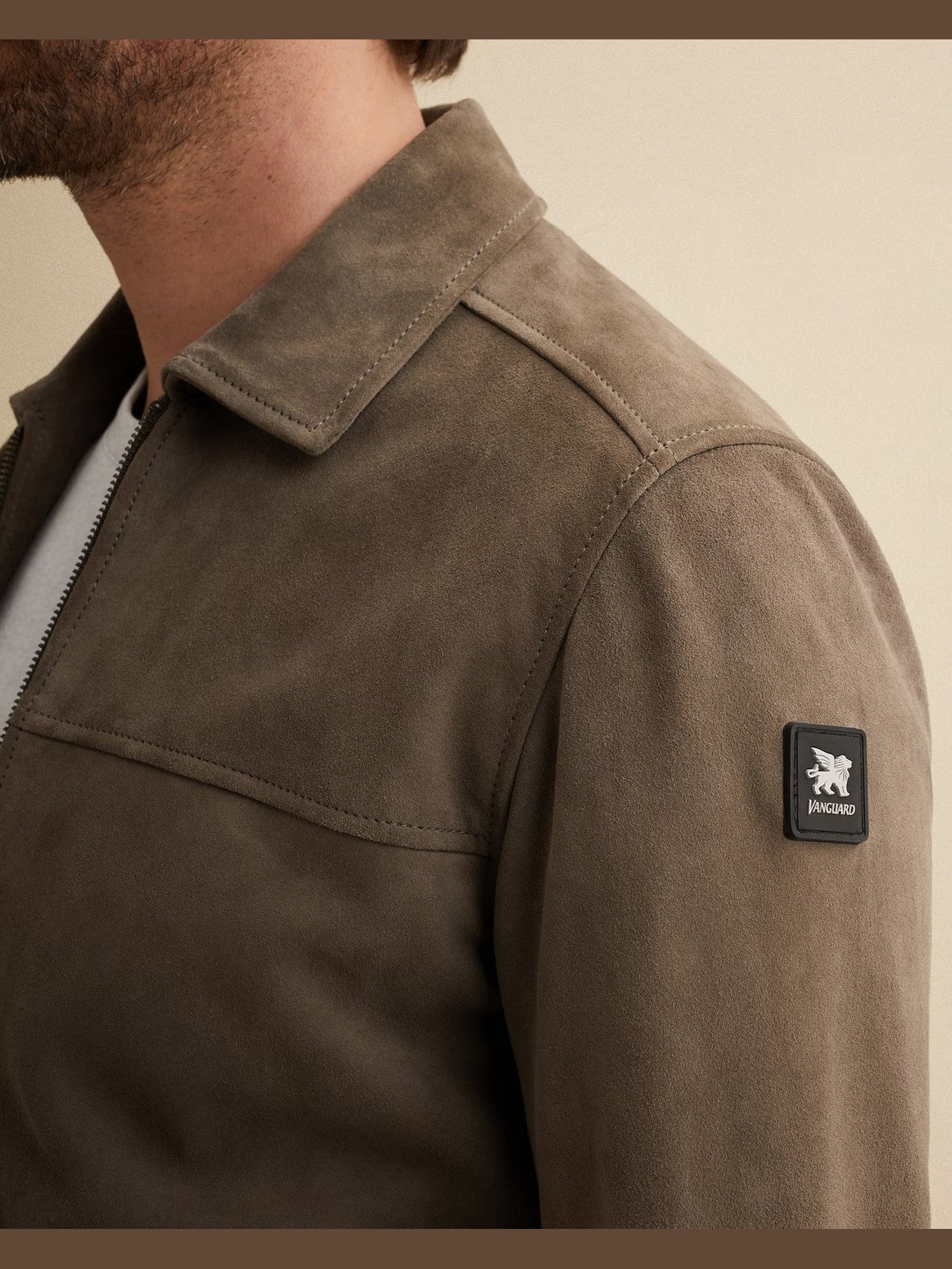 VLJ2602180 - 8027 Overshirt Suede beige - Castelijn mode
