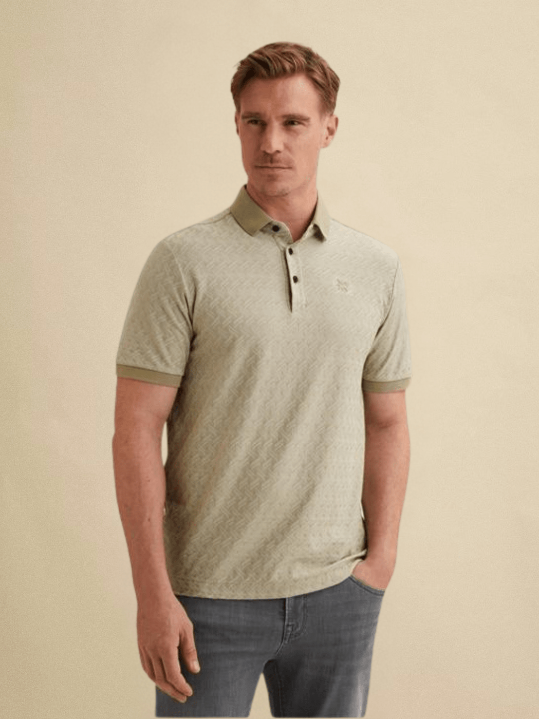 VPSS2603824 - 6390 Polo groen print - Castelijn mode