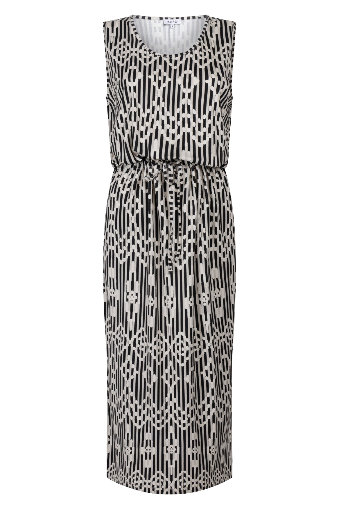 Zwart sand jurk Marlou met stretch - Castelijn mode