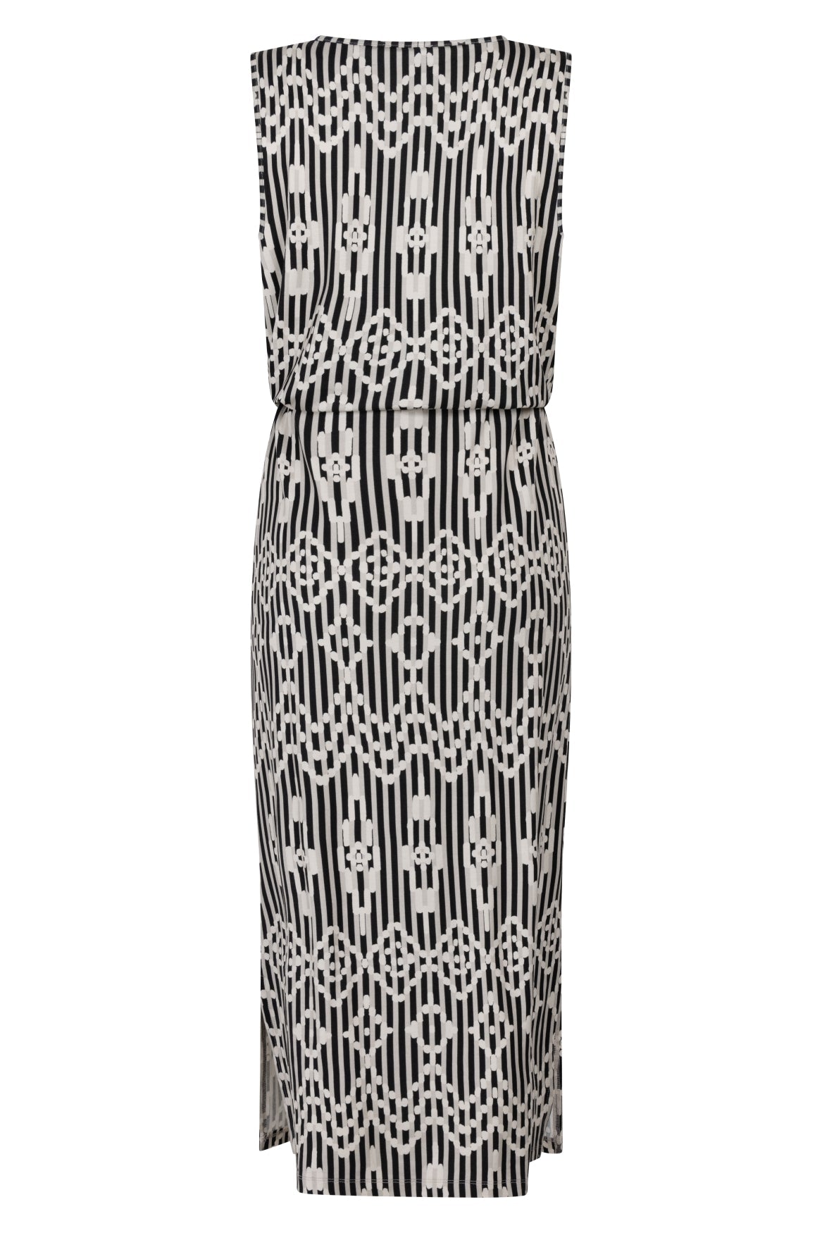 Zwart sand jurk Marlou met stretch - Castelijn mode