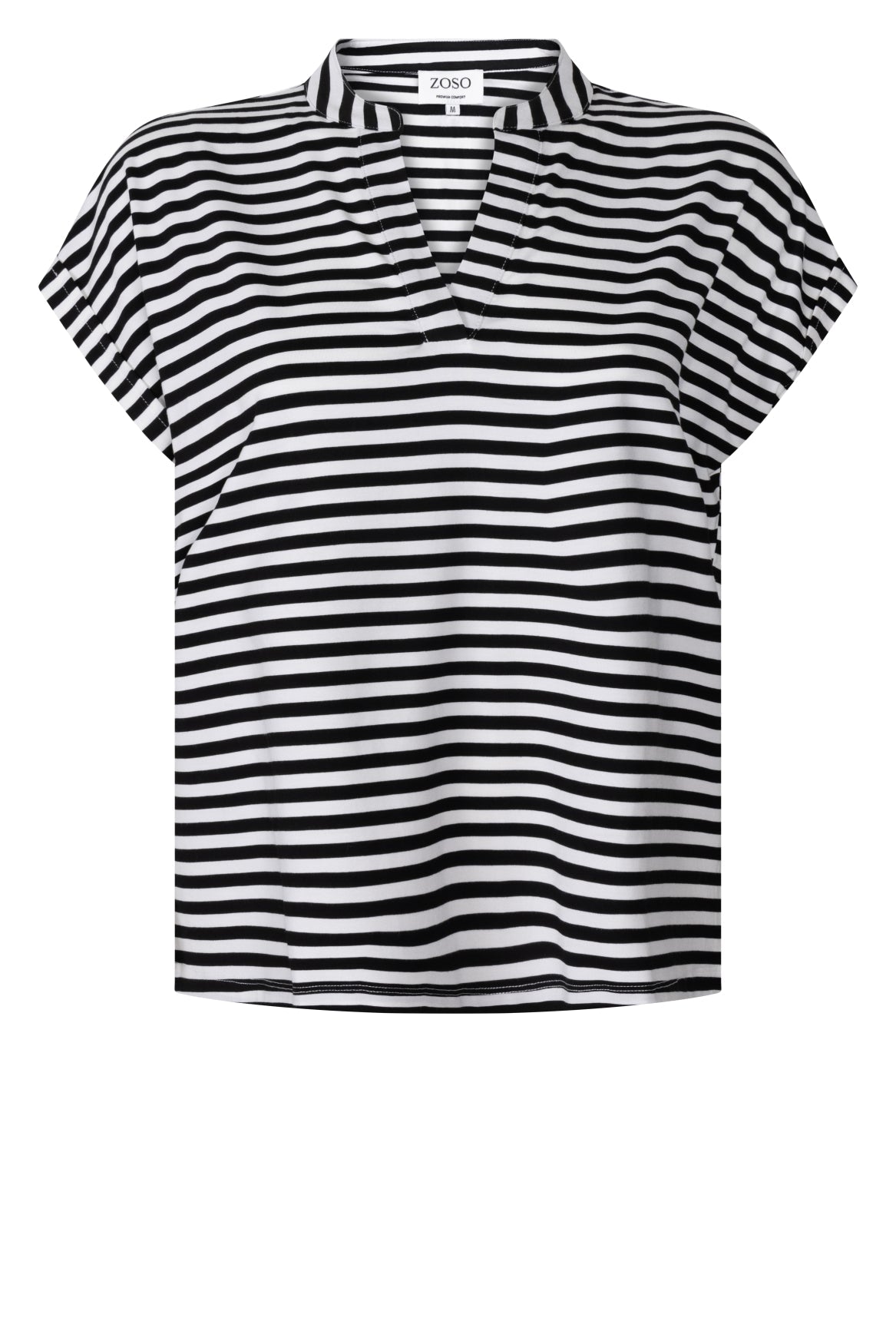 Zwart wit T-shirt Margot met viscose - Castelijn mode