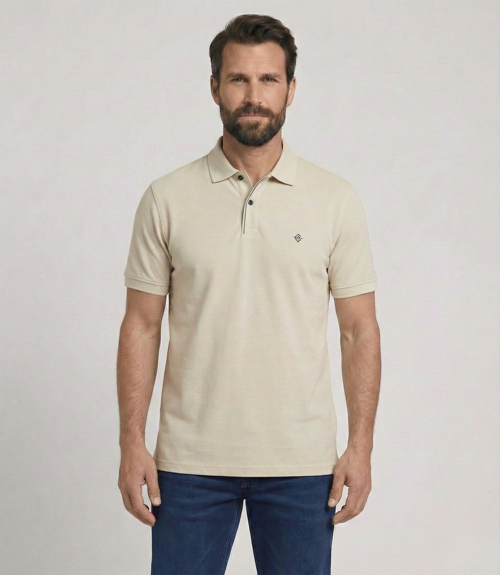 004470-002 Polo ecru/beige