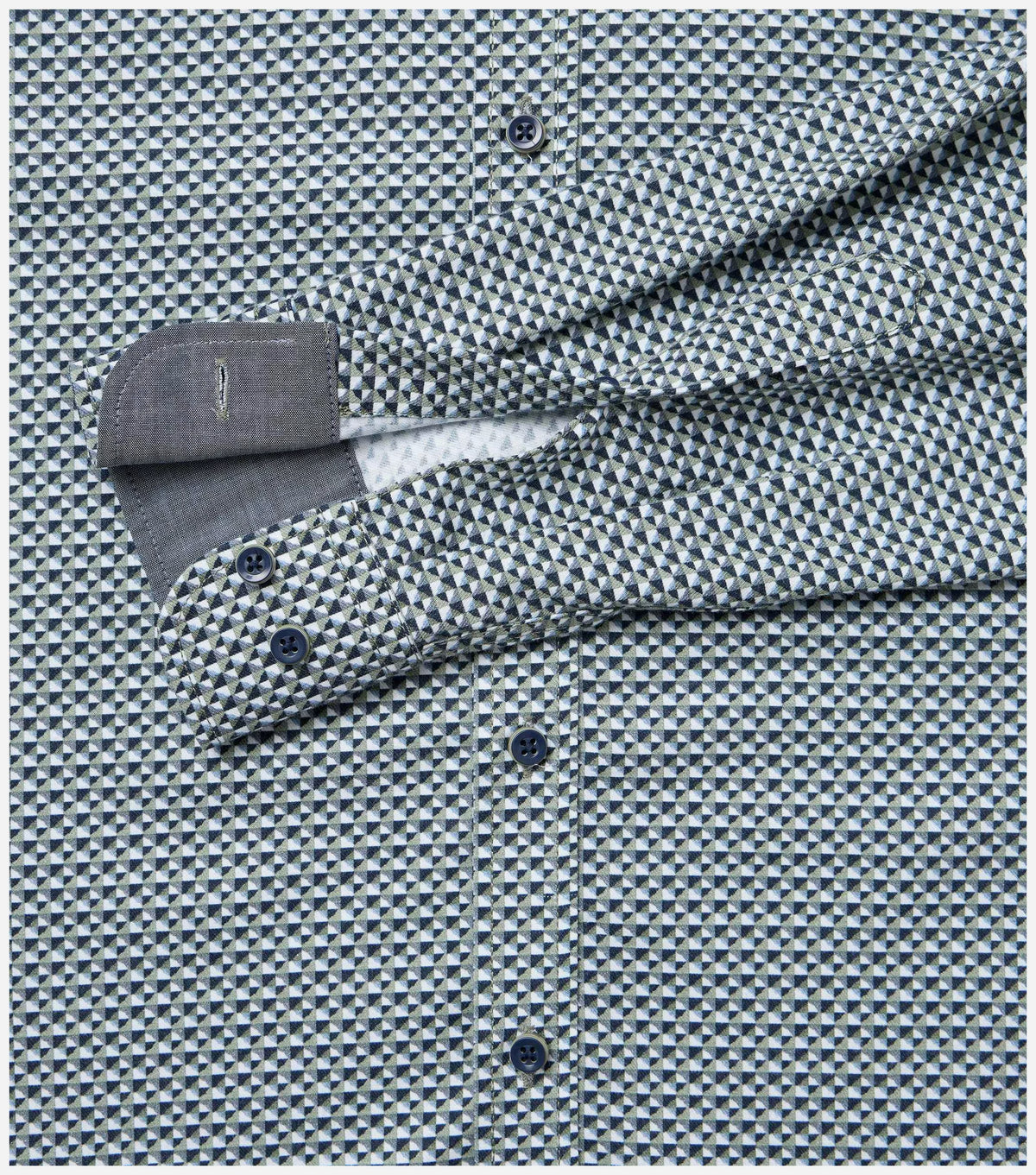 Casa Moda Overhemd Button Down Grafisch Dessin Groen - Castelijn mode