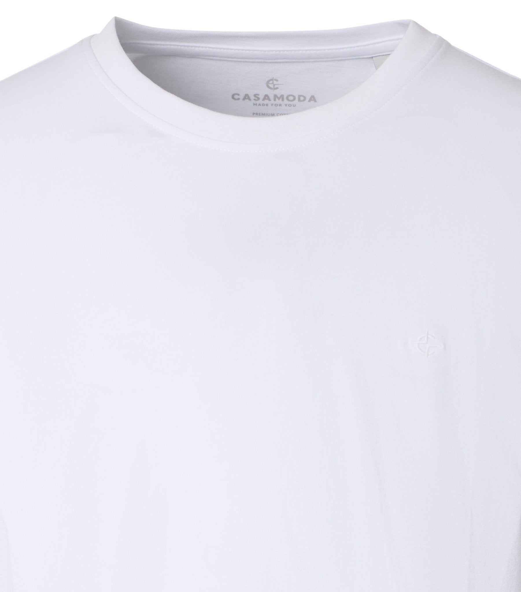 092500 - 00 T-shirt wit 2 stuks ronde hals - Castelijn mode