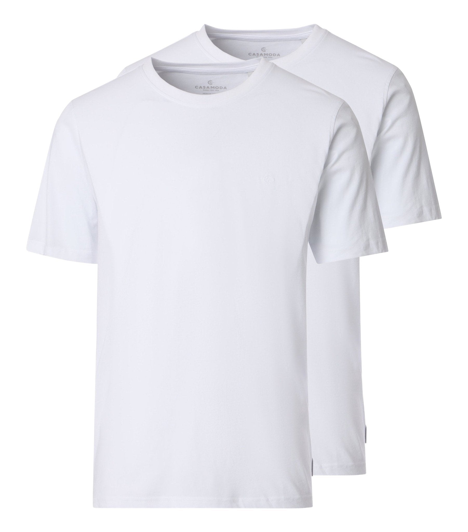 092500 - 00 T-shirt wit 2 stuks ronde hals - Castelijn mode