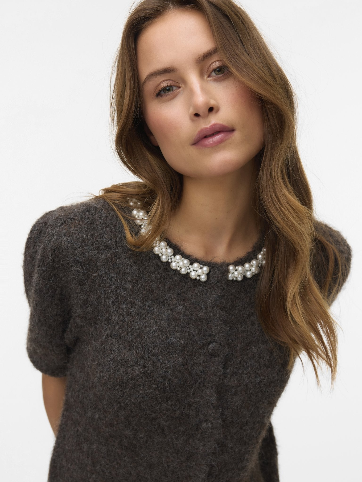 10334965 - VMOCEAN 2/4 O - NECK JEWELLERY CARDIGAN - Castelijn mode