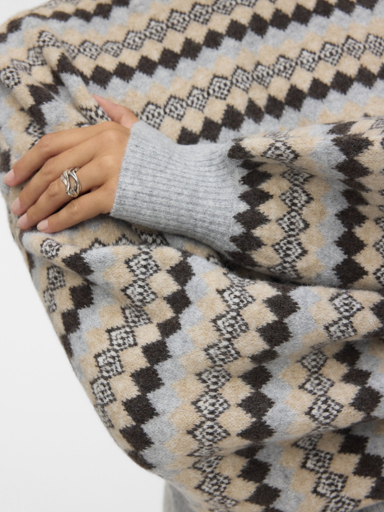 10335026 - VMGAIVA LS pullover Light Grey - Castelijn mode