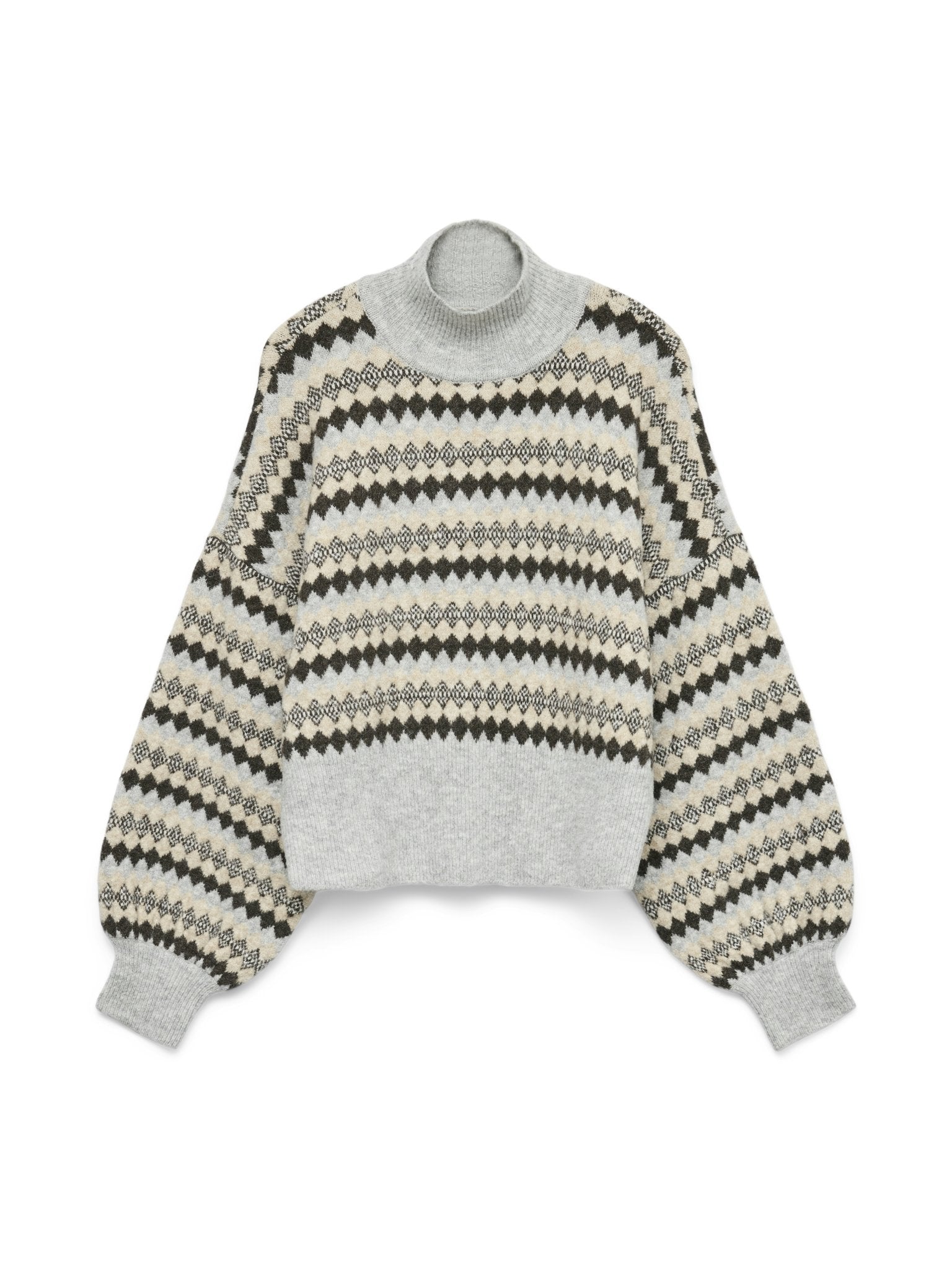 10335026 - VMGAIVA LS pullover Light Grey - Castelijn mode
