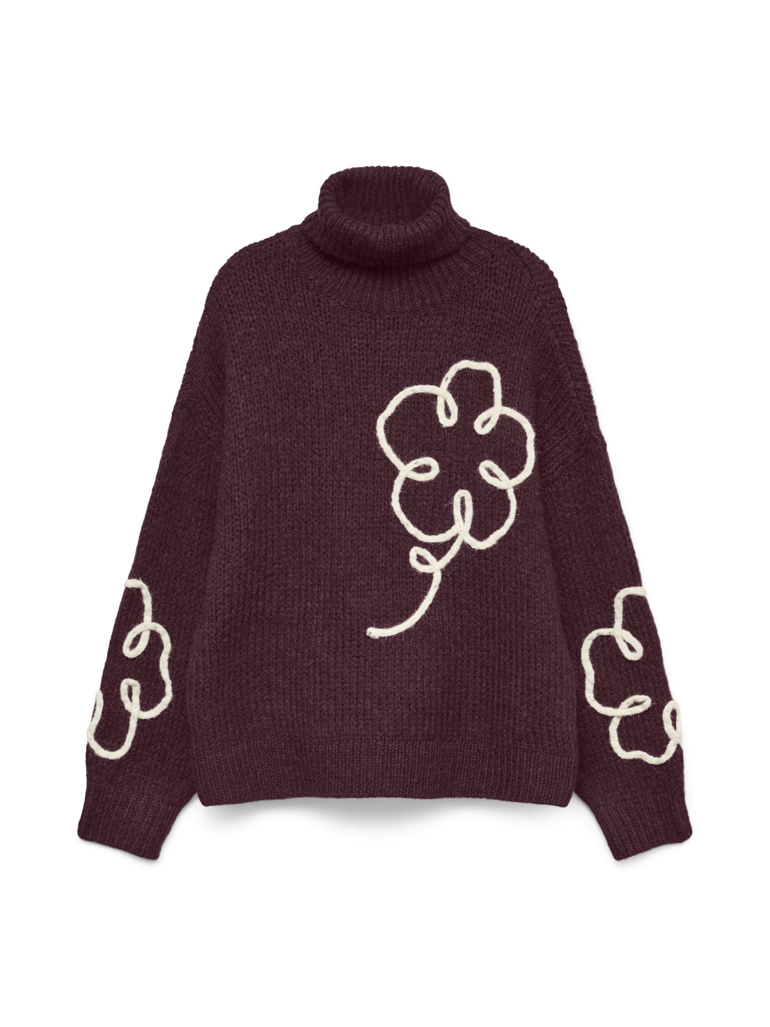 10335036 - Bordeaux VMFATIMA LS ROLLNECK PULLOVER - Castelijn mode