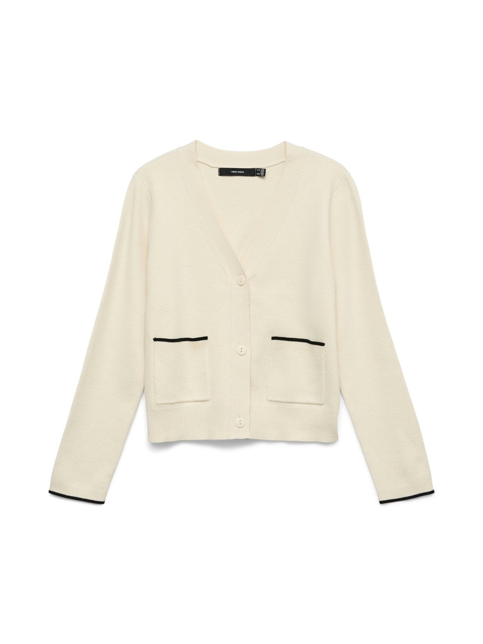 10337638 - 4892983 vmgold ls v - neck contrast Vest - Castelijn mode