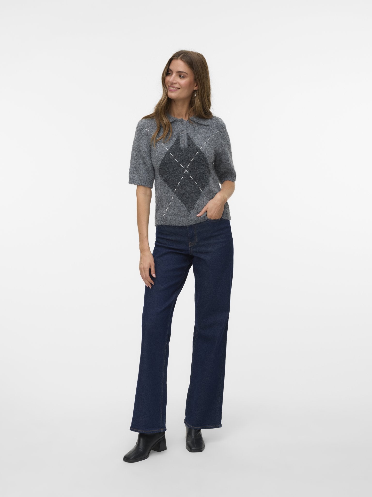 10339086 - 4894314 VMBLISS 2/4 POLONECK PULLOVER GA - Castelijn mode