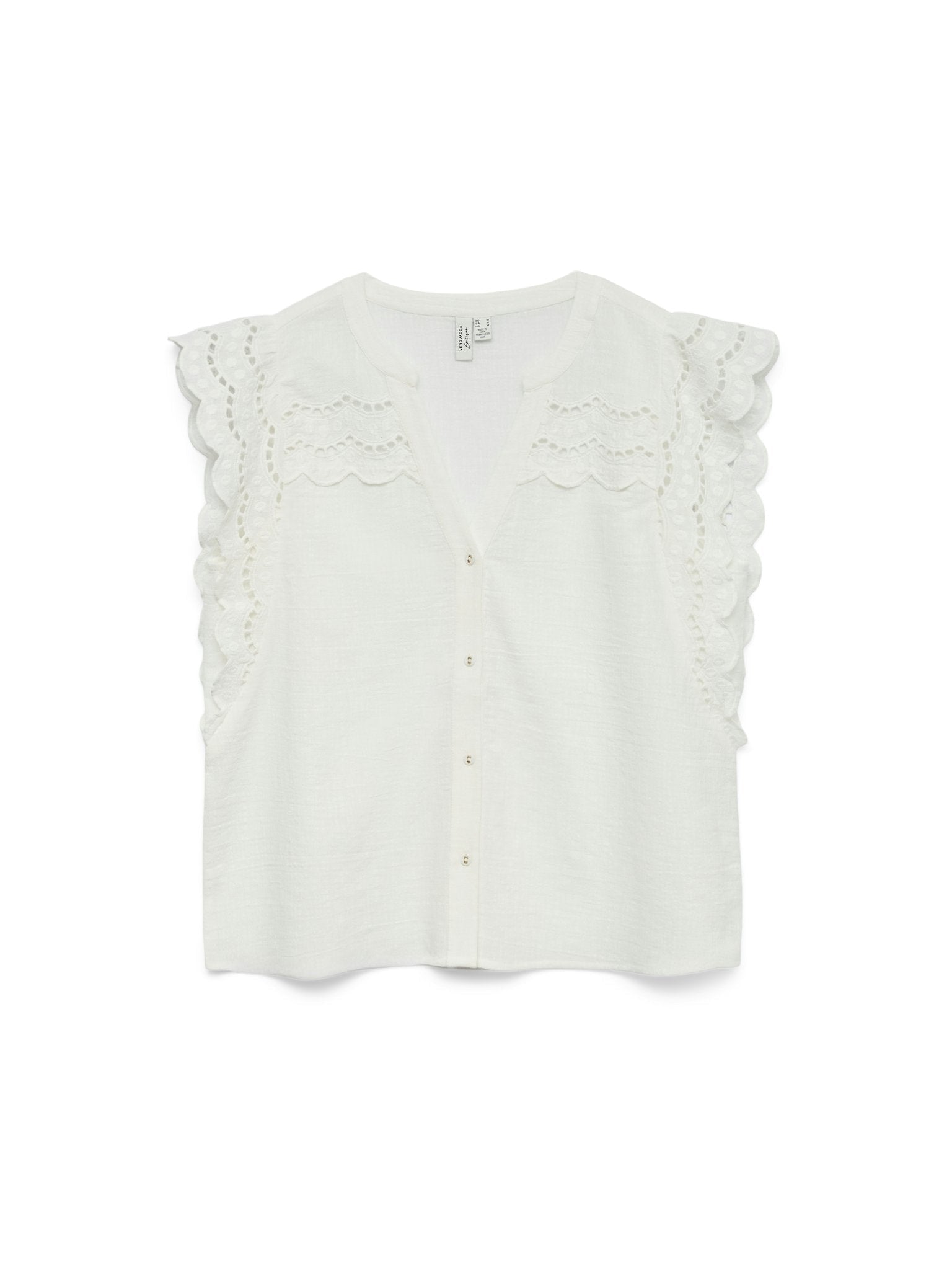 10341329 - Blouse V - hals ecru - Castelijn mode