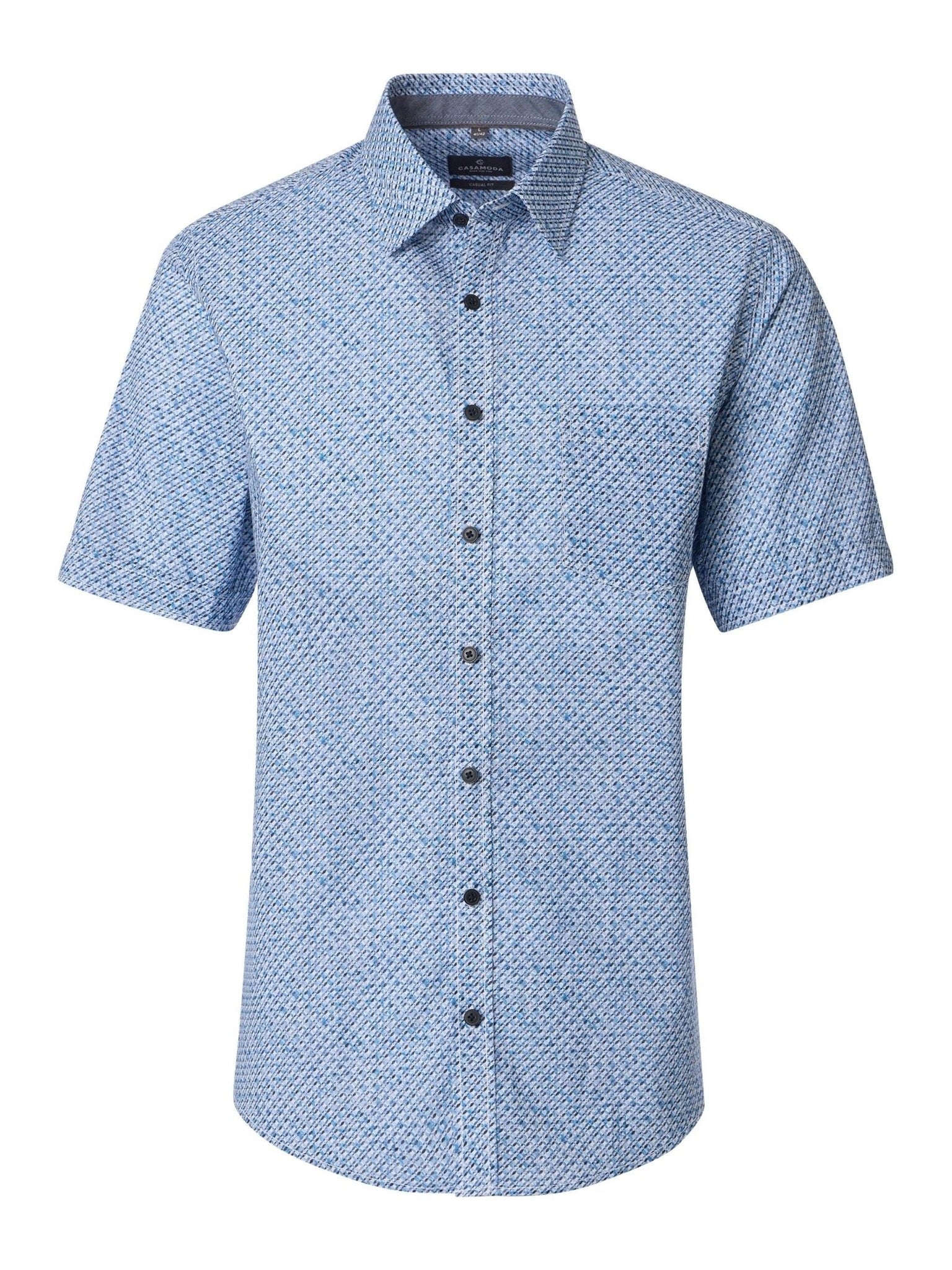 126130241 - 100 Overhemd blauw met print - Castelijn mode