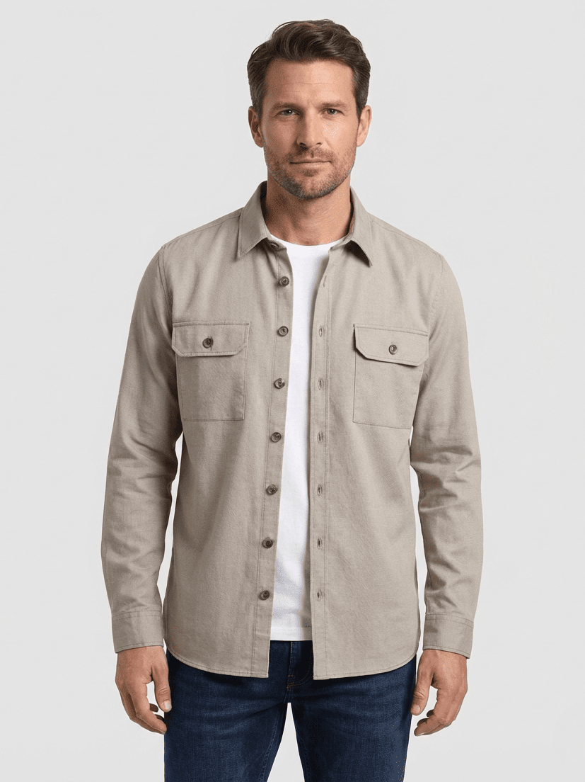 126130360 - 600 Overshirt beige - Castelijn mode