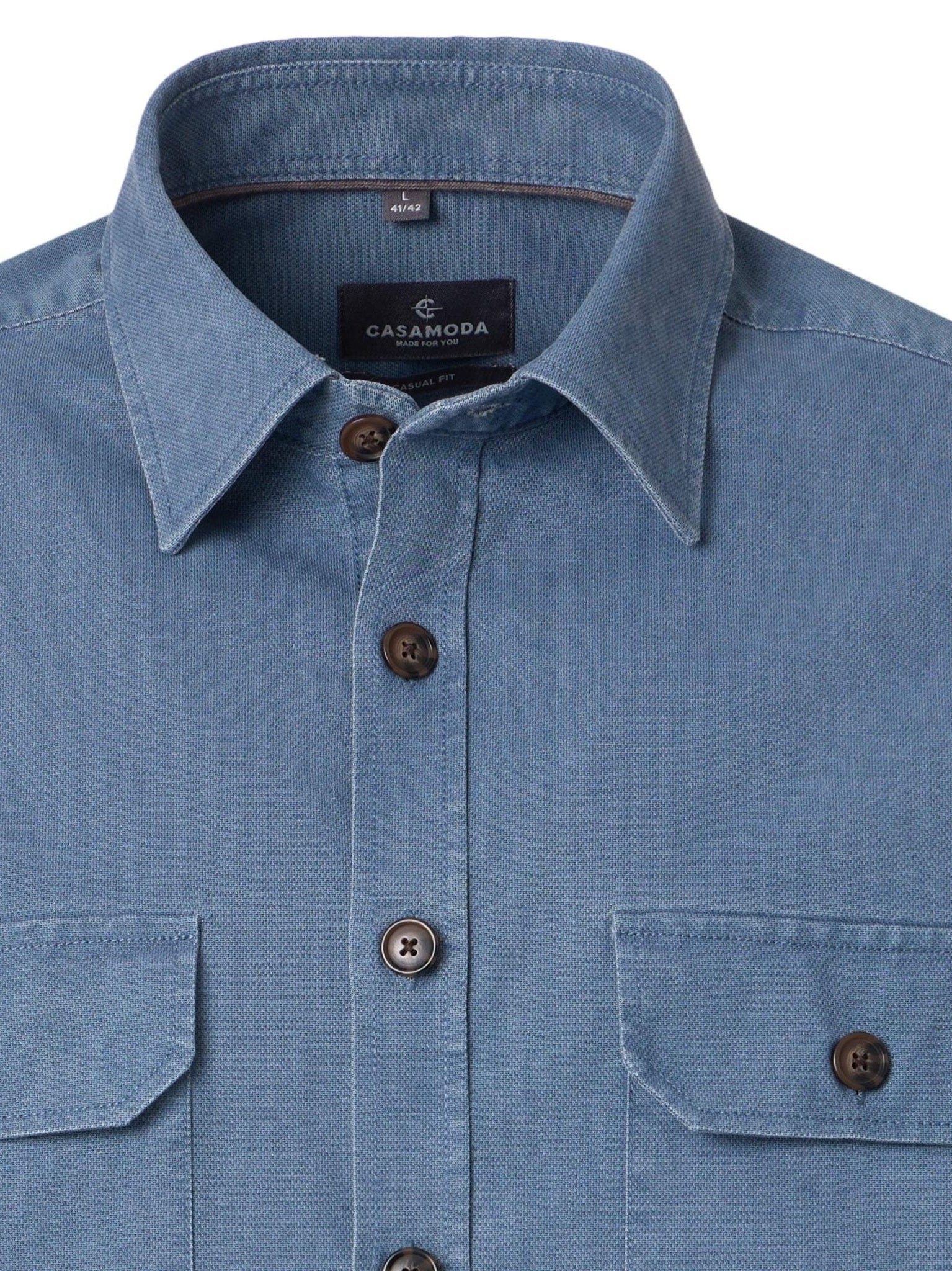 126130420 - 101 Overshirt jeansblauw - Castelijn mode