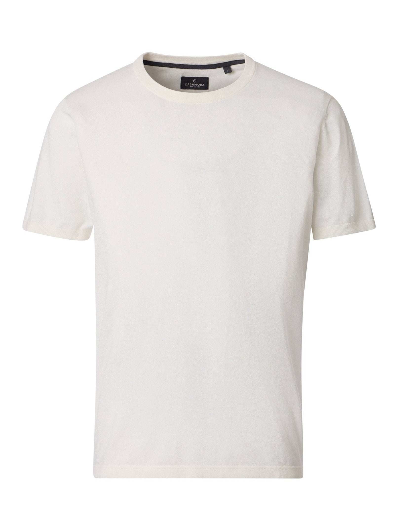 126340101 - 008 T-Shirt Korte Mouw Ecru - Castelijn mode
