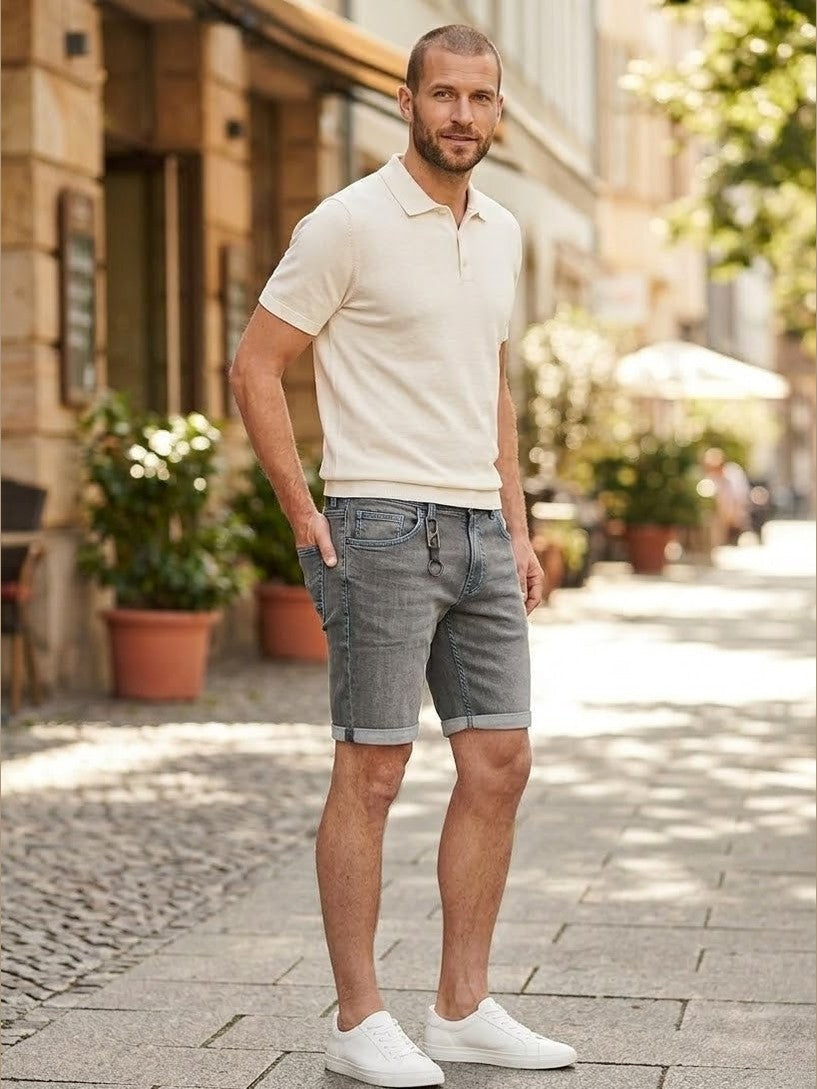 126530021 - 760 Steve korte jeans grijs - Castelijn mode