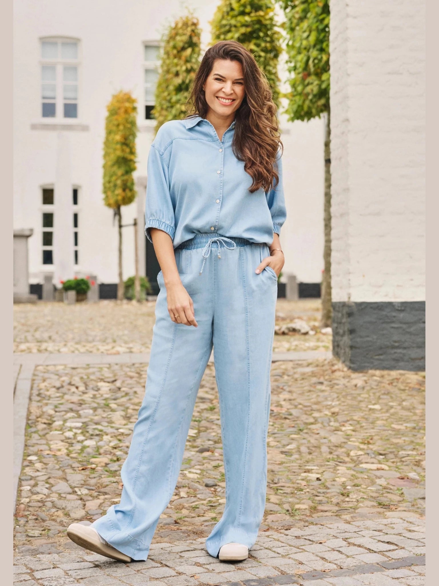 261Farah Broek Licht denim - Castelijn mode