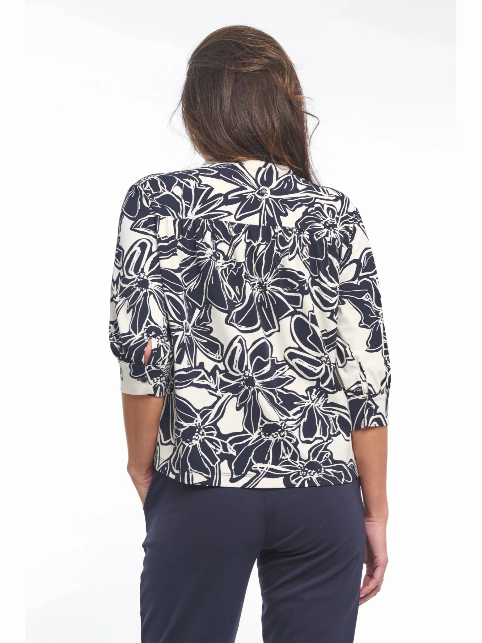 261Marloes Blouse donkerblauw - Castelijn mode