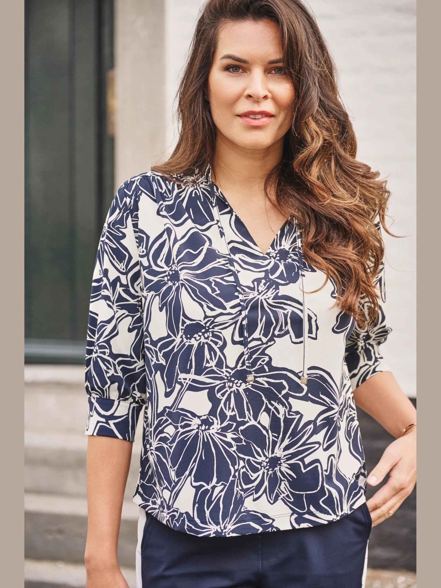 261Marloes Blouse donkerblauw - Castelijn mode