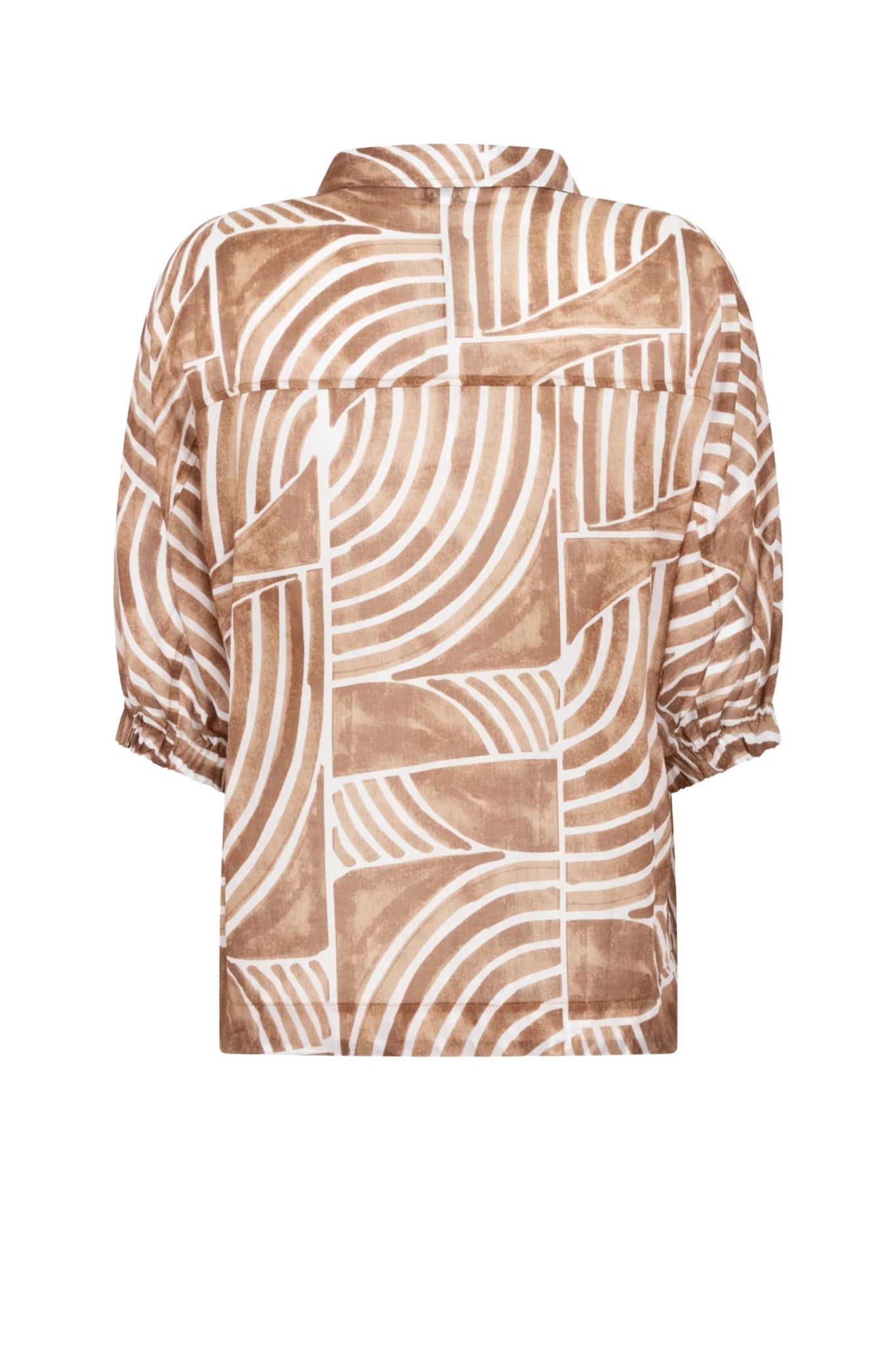 262Coline Blouse Katoen Camel Print - Castelijn mode