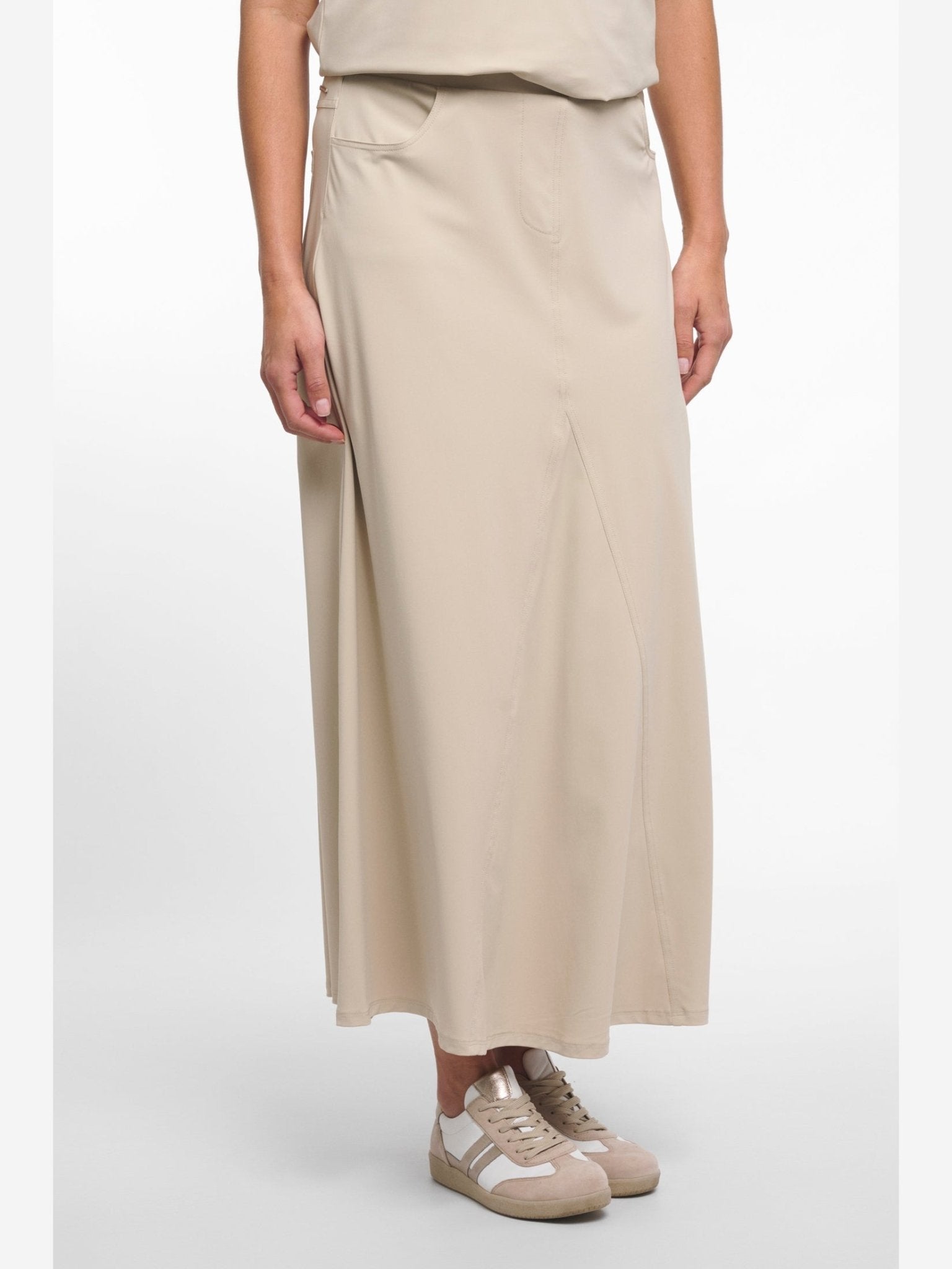 262Helena Rok Beige Stretch - Castelijn mode
