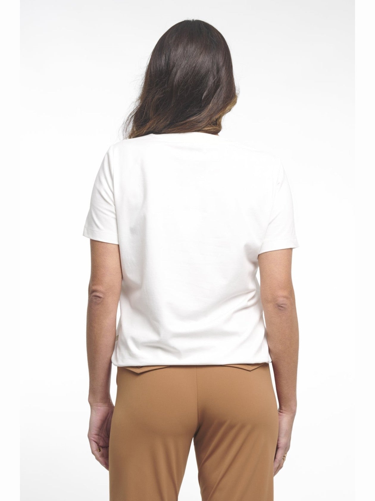262Journey T-shirt Print Wit Camel - Castelijn mode