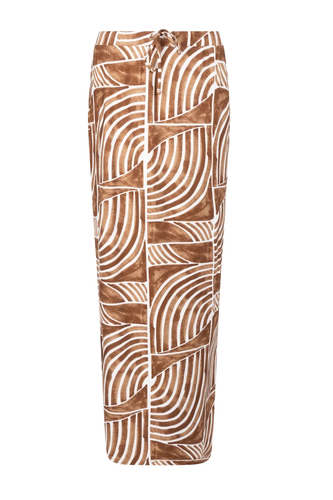 262Maggy Zomer Rok Camel Print - Castelijn mode