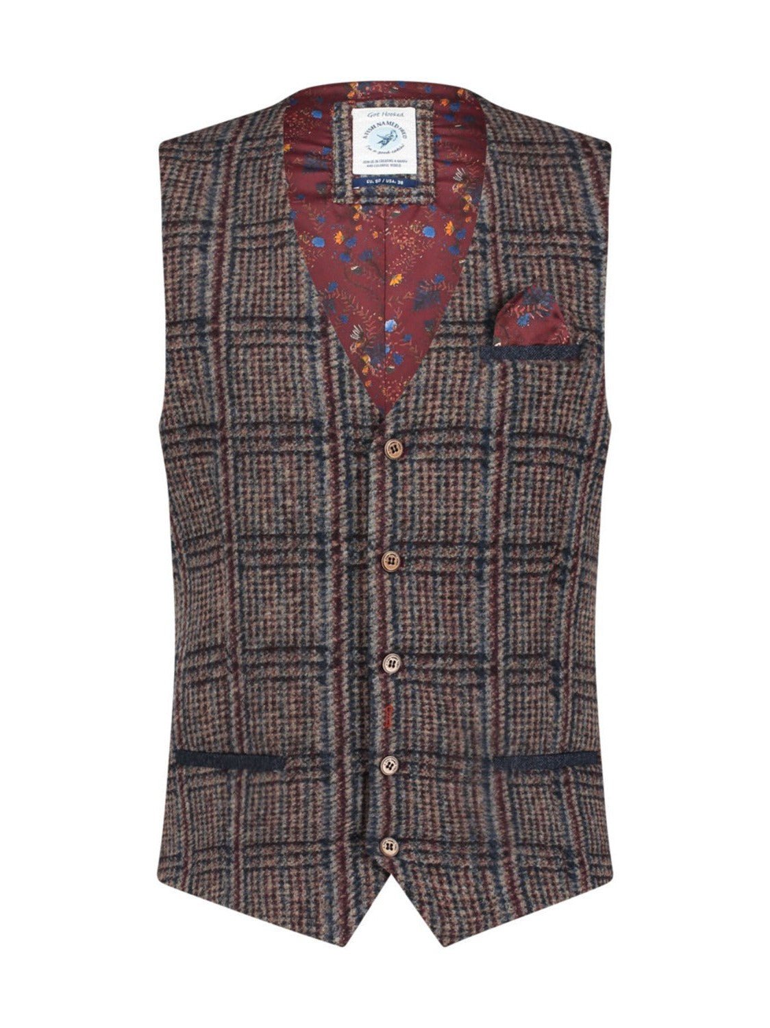 29.133 200 WAISTCOAT WOOL SMALL CHECK - Castelijn mode