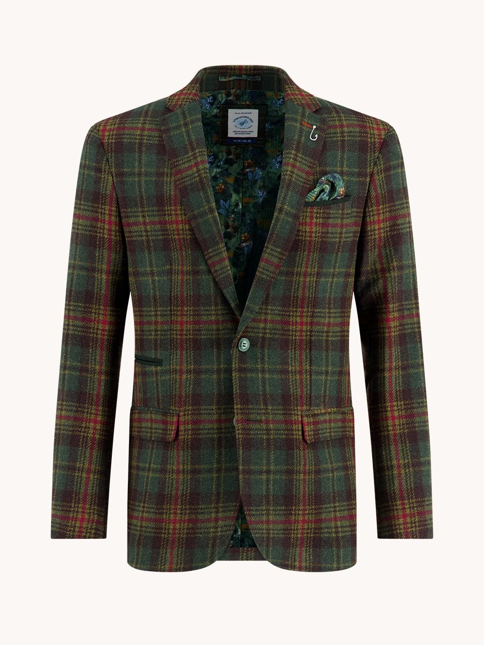 32.107 Blazer tartan wool - Castelijn mode