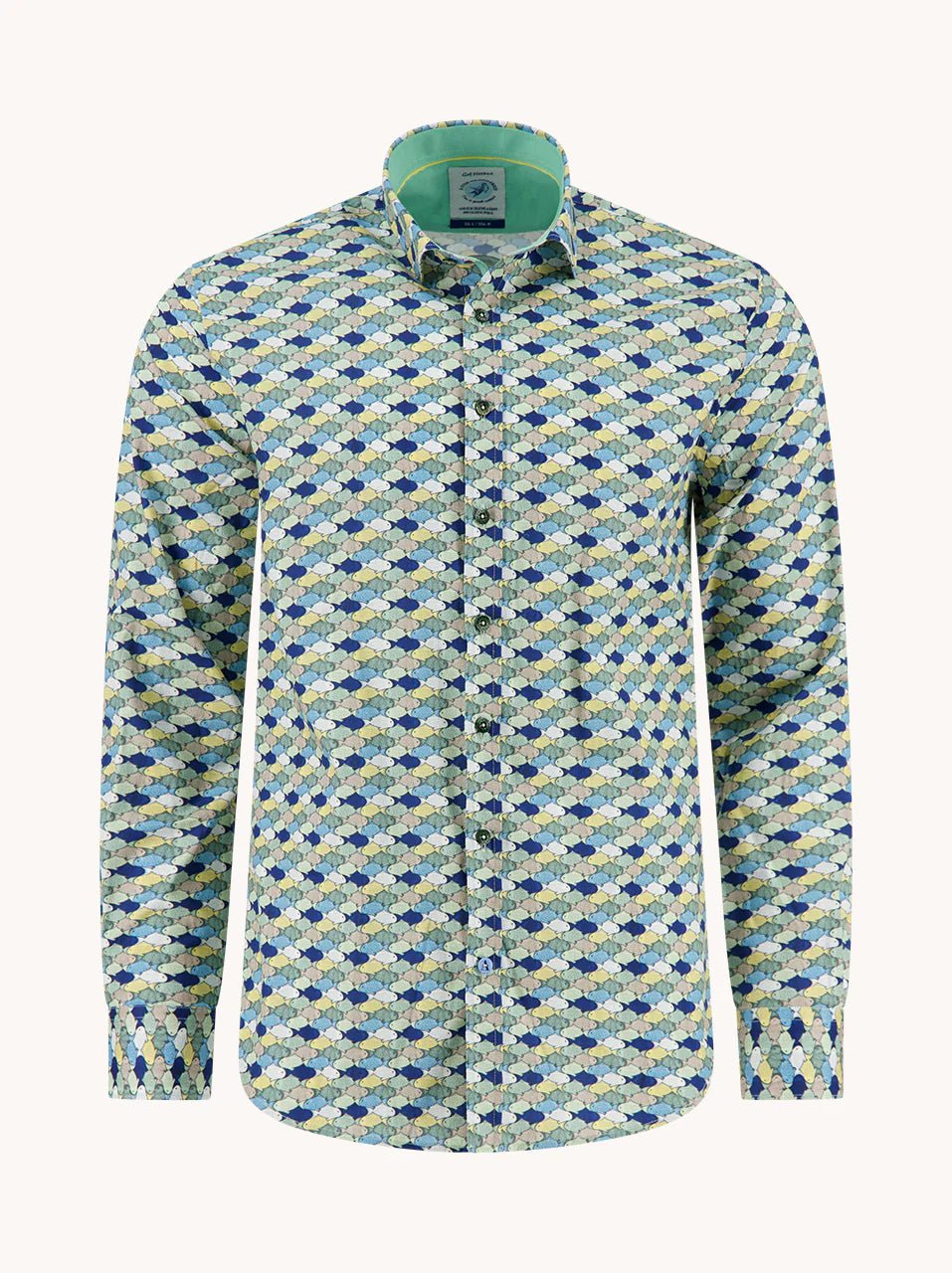 33.019 Overhemd met vissen print - Castelijn mode