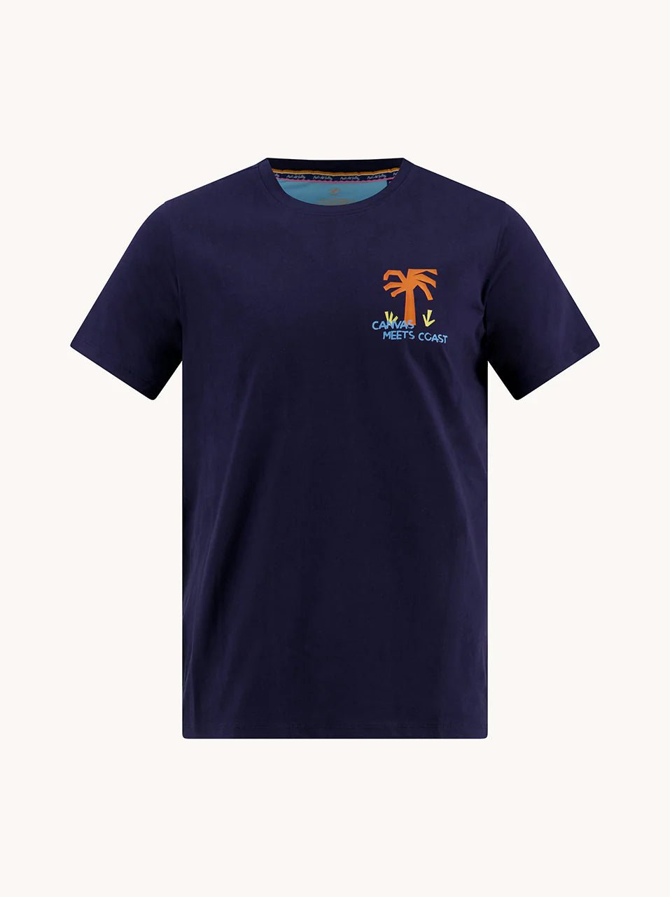 33.404 T-shirt Summer art donkerblauw - Castelijn mode