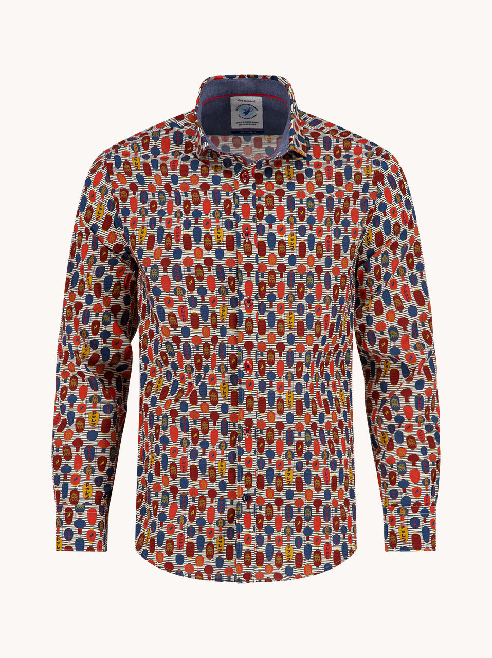 34.015 Shirt Lanterns Multicolor Rood