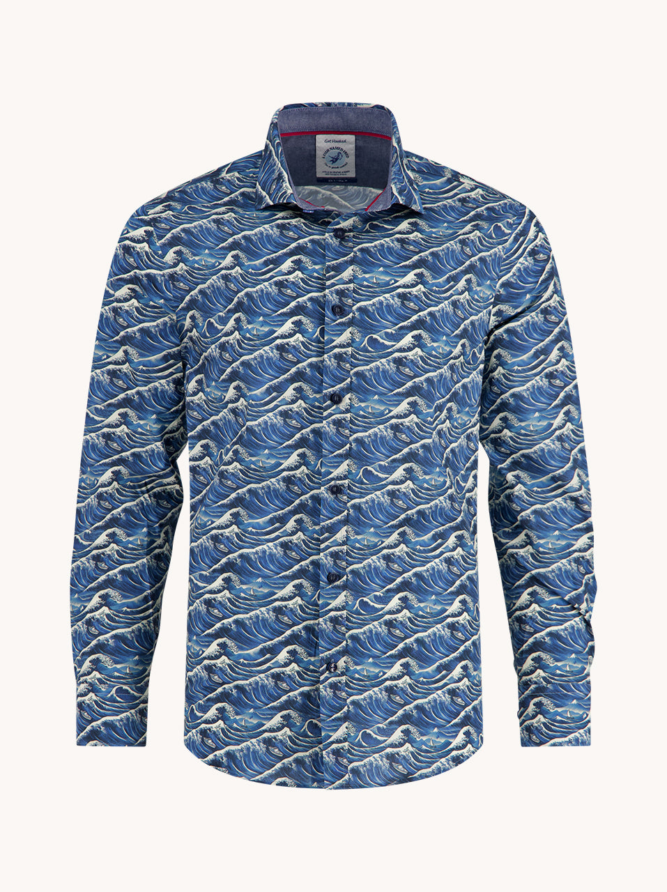 34.019 Shirt Wave Jeansblauw