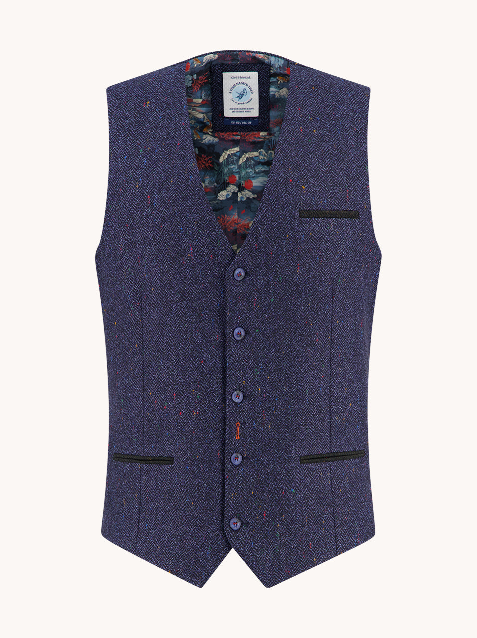 34.138 Gilet Visgraat Navy