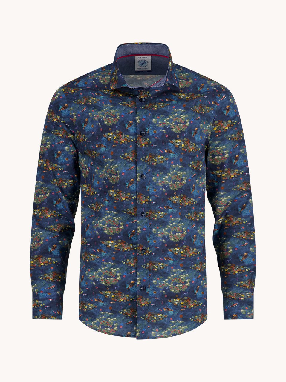 34.013 Shirt Water Garden Nachtblauw - Castelijn mode