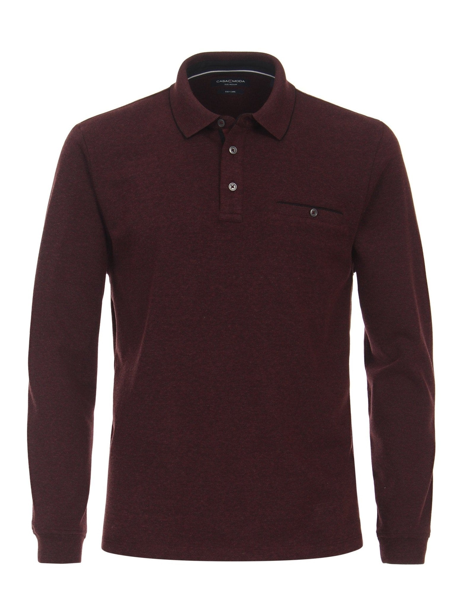 403478000 415 bordeaux polo lm - Castelijn mode