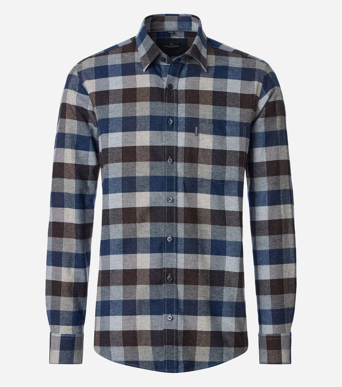 Overhemd Geruit Blauw Bruin