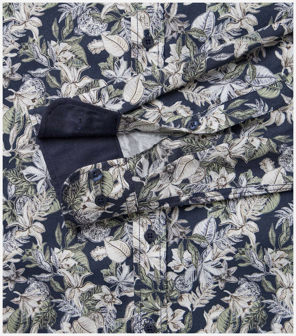 Casa Moda Overhemd Tropenprint Donkerblauw - Castelijn mode
