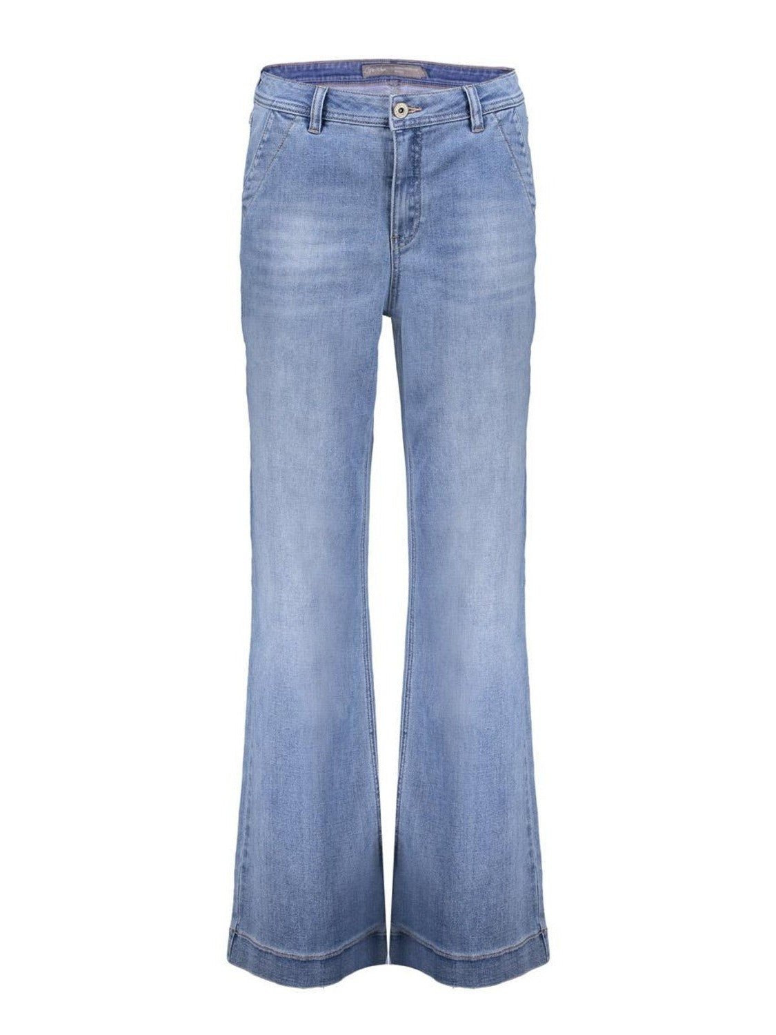 51000 - 10 000835 stonebleach denim Jeans wide - Castelijn mode