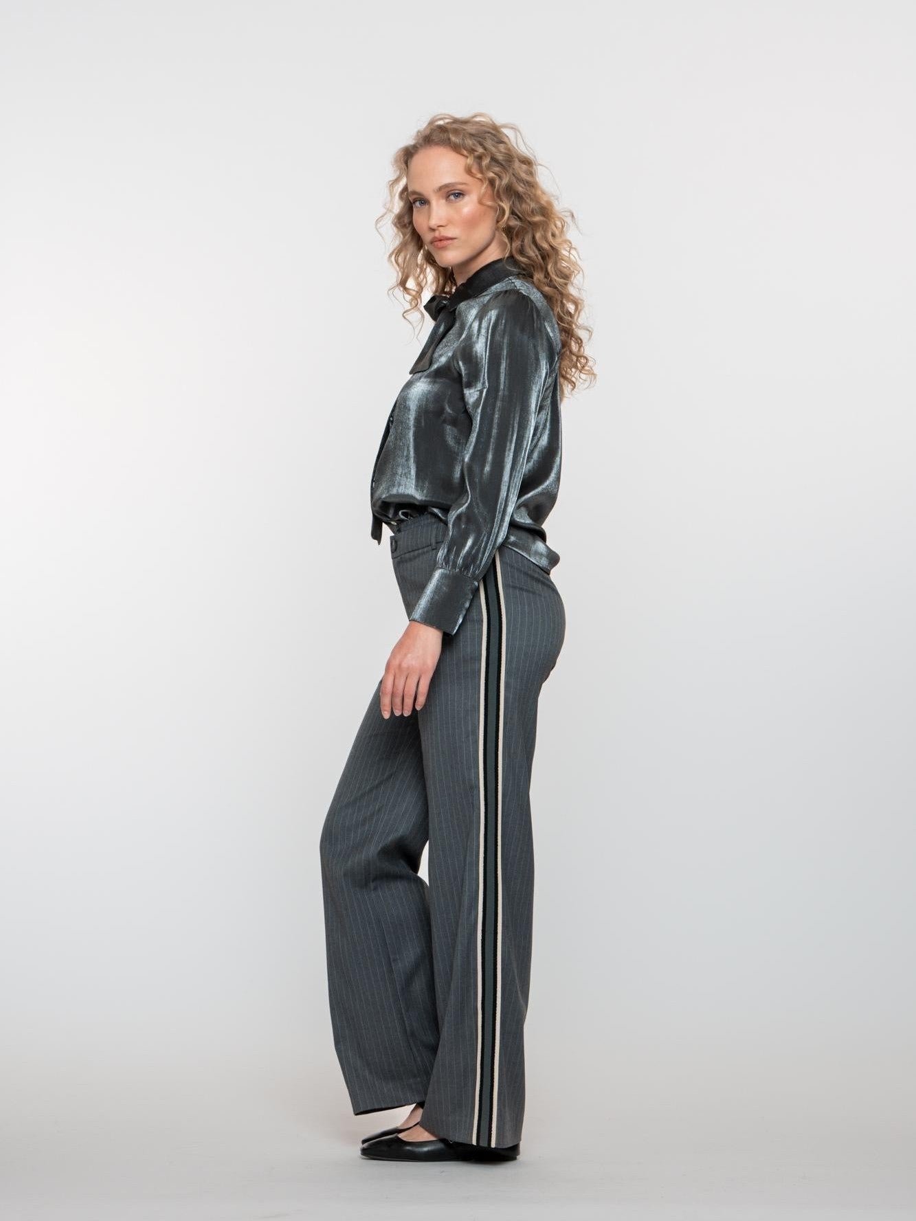 51508 - 10 - 925 Pants pinstripe tape - Castelijn mode