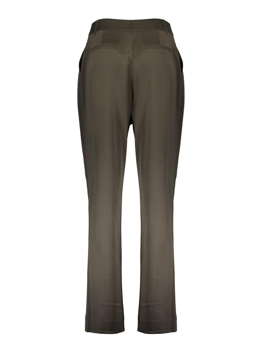 51612 - 21 - 000570 moss green Pants shiny - Castelijn mode