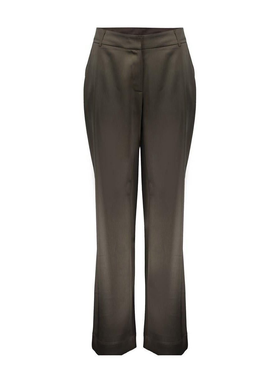 51612 - 21 - 000570 moss green Pants shiny - Castelijn mode