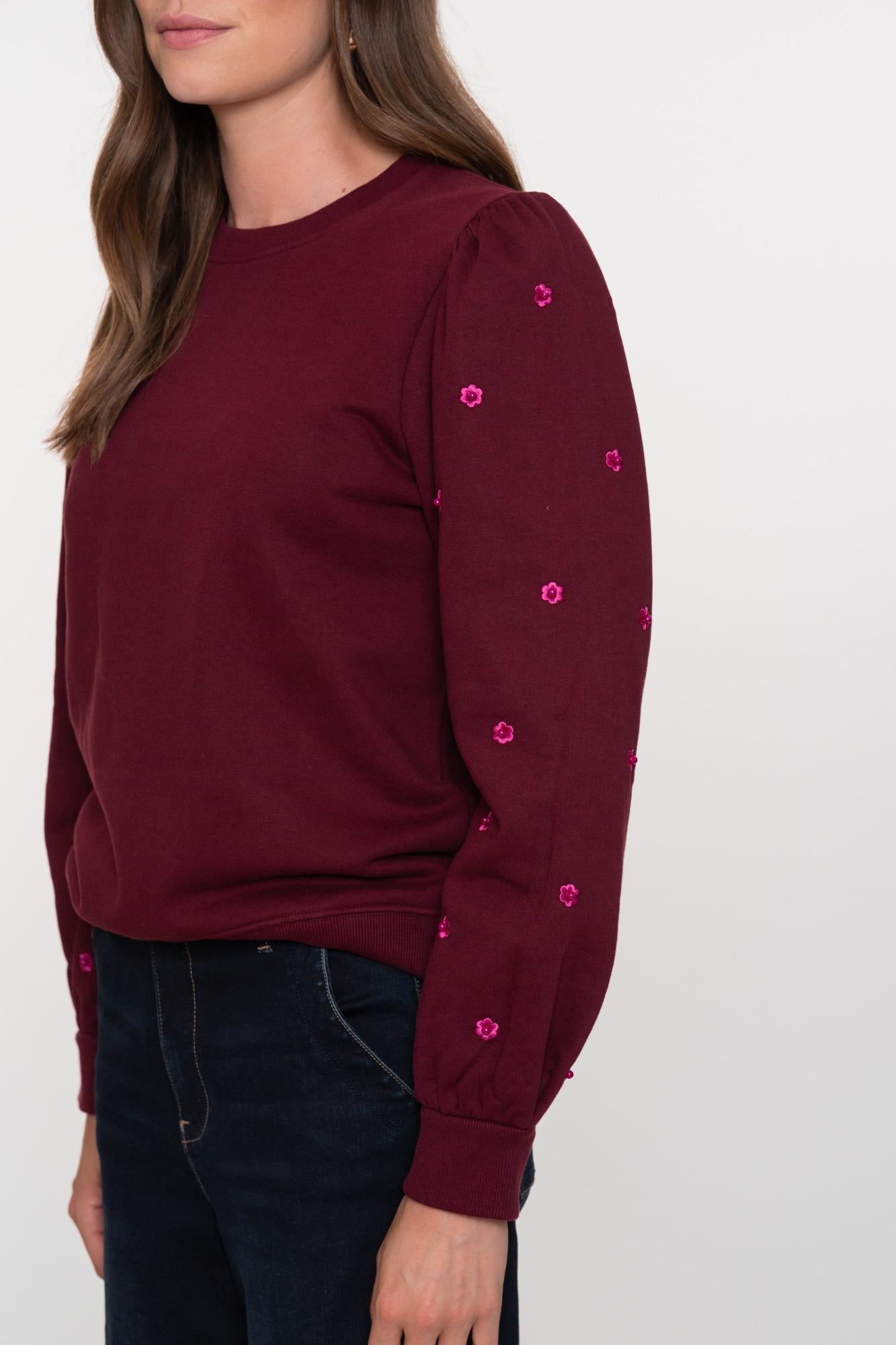 52870 - 21 Sweater with pearls 485 - Castelijn mode