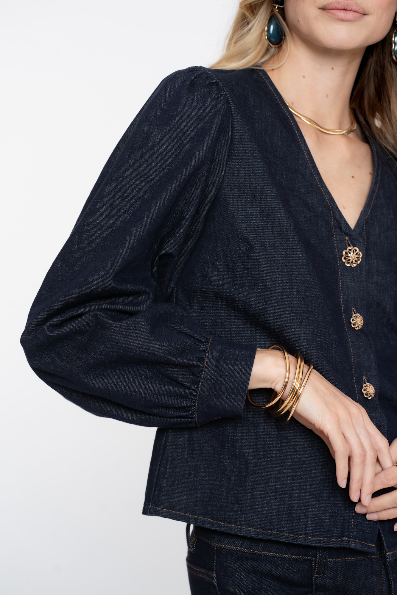 53504 - 10 - 880 Blouse denim - Castelijn mode