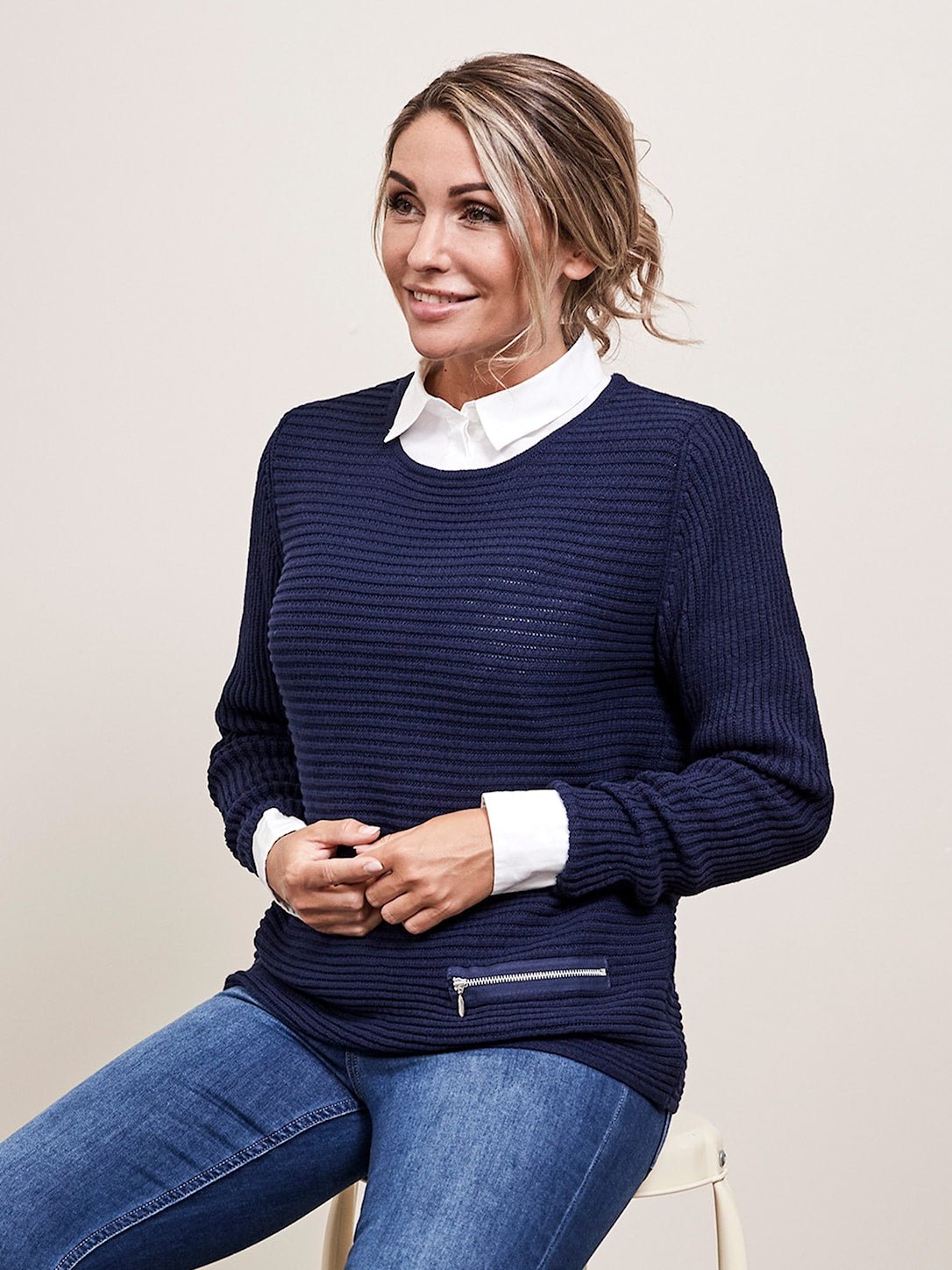 5353 2080 longsleeves 2080 marine blu - Castelijn mode