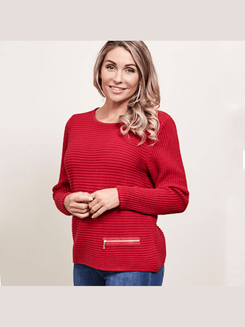 5353 3075 longsleeves rood - Castelijn mode