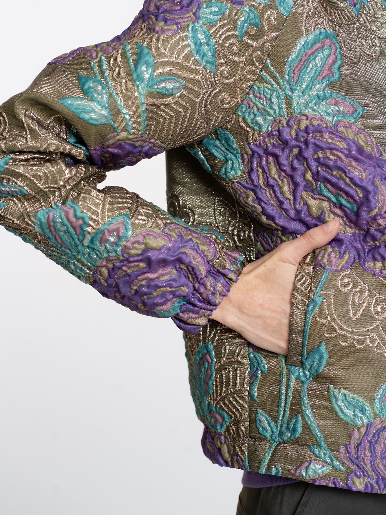 55713 - 20 530 - Jacket flowers lurex - Castelijn mode